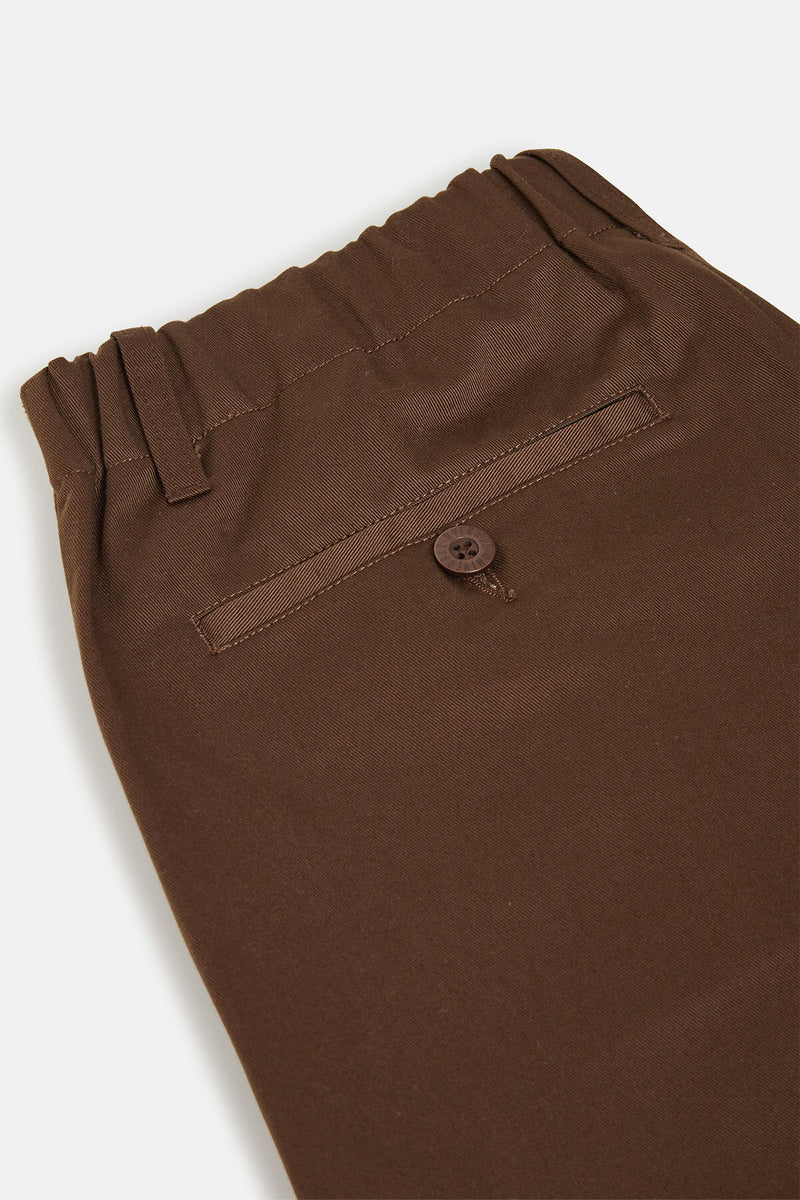 Tuck Tapered Fit Twill Pants