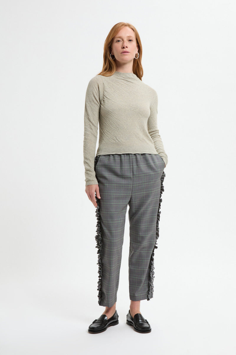 Mock Neck Sheer Sweater