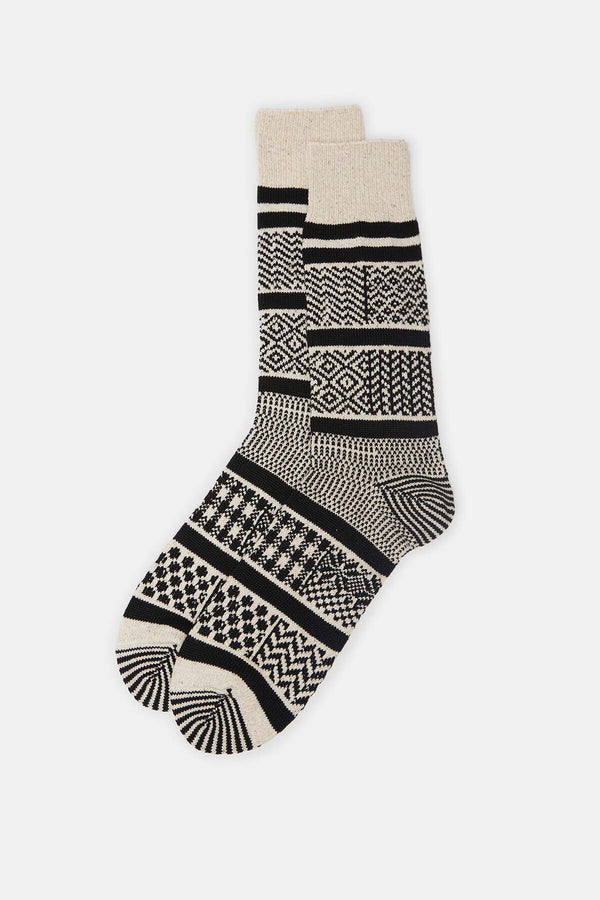 Multi jacquard crew socks