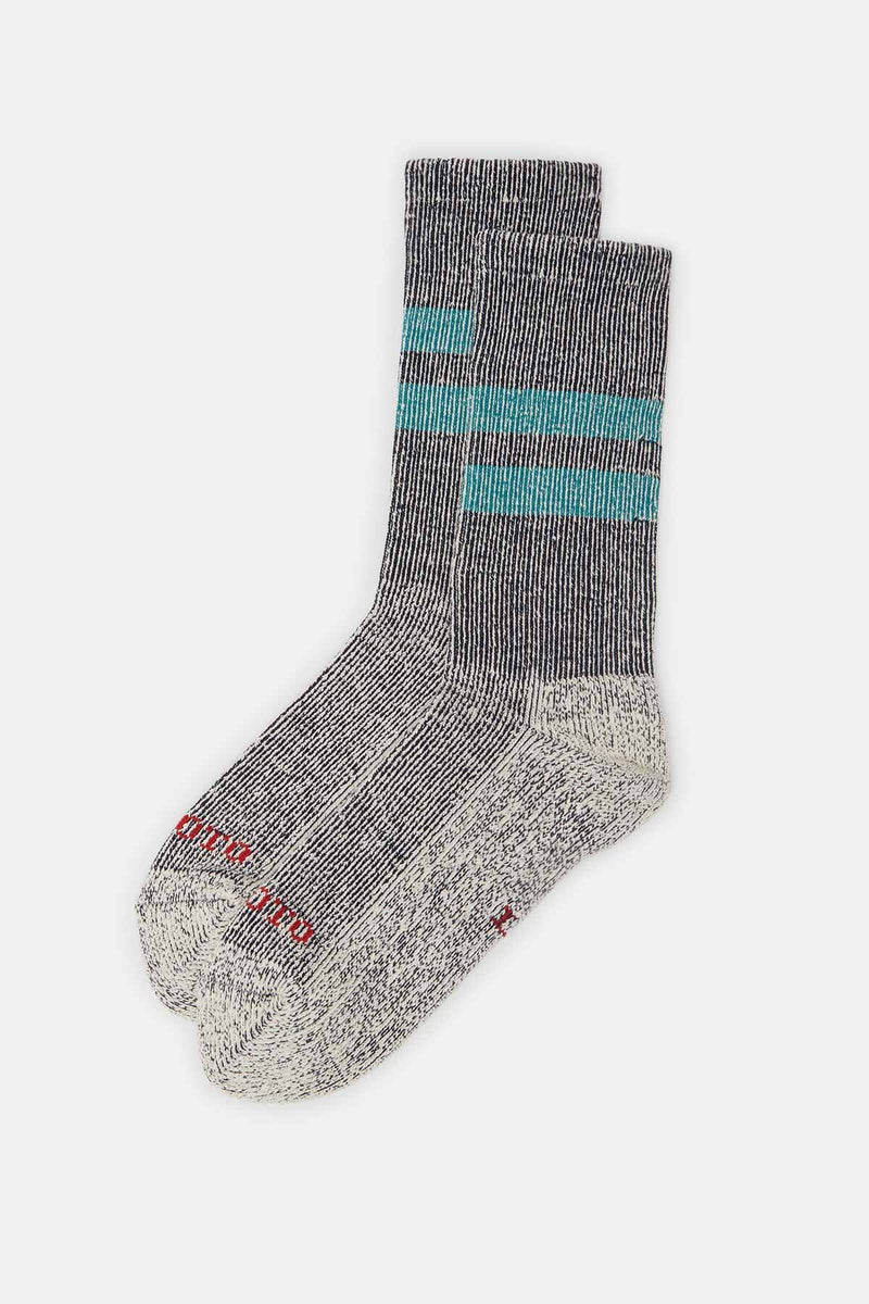 Pile stripe marl socks