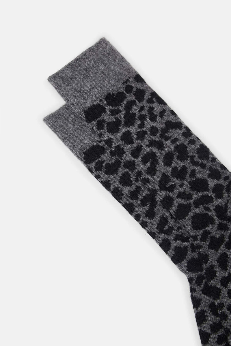 Leopard Pattern Merino Socks