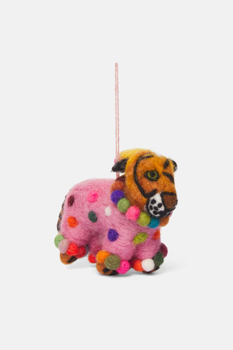 Handmade Felt Fiesta Tiger Hanging Decoration