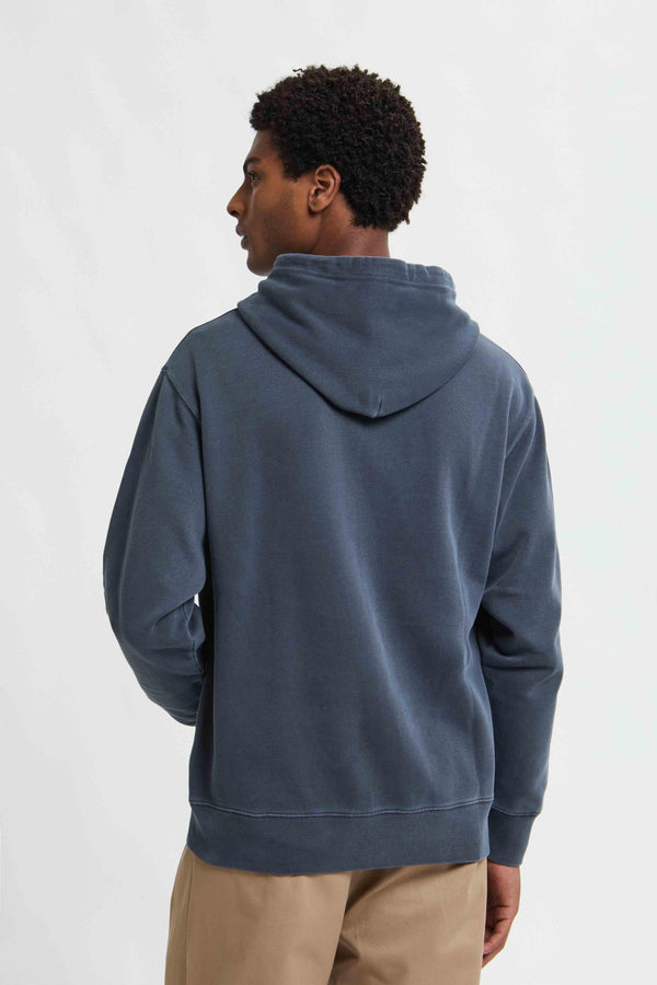 Felpa con cappuccio effetto pigmentato