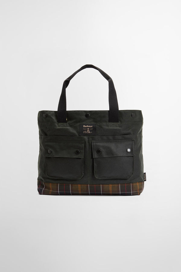 Barbour Field Waxed Tote Bag