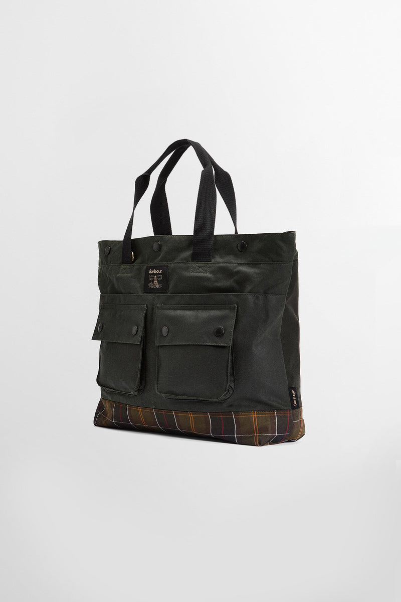 Barbour Field Waxed Tote Bag
