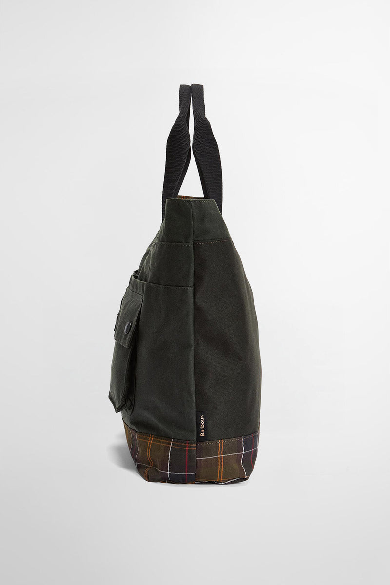 Barbour Field Waxed Tote Bag
