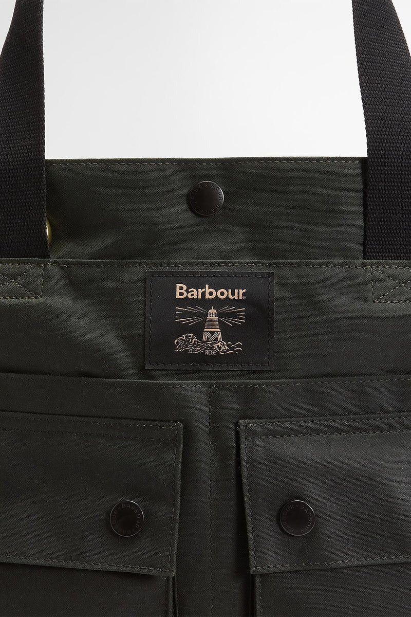 Barbour Field Waxed Tote Bag
