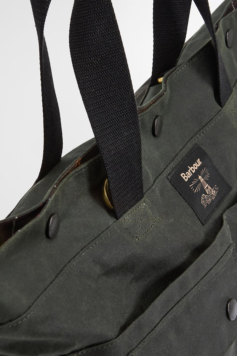 Barbour Field Waxed Tote Bag