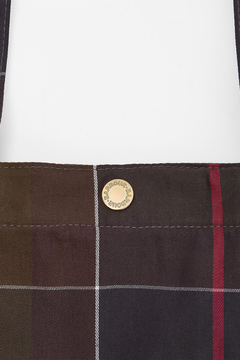Borsa tote Telfield in tartan Barbour