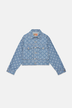 Dark Printed Denim Jacket