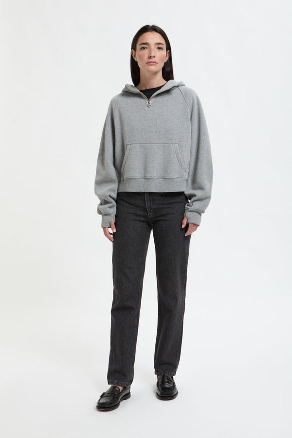 Felpa cotone cropped