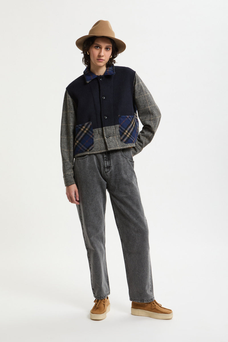 Overshirt Wool Patchwork