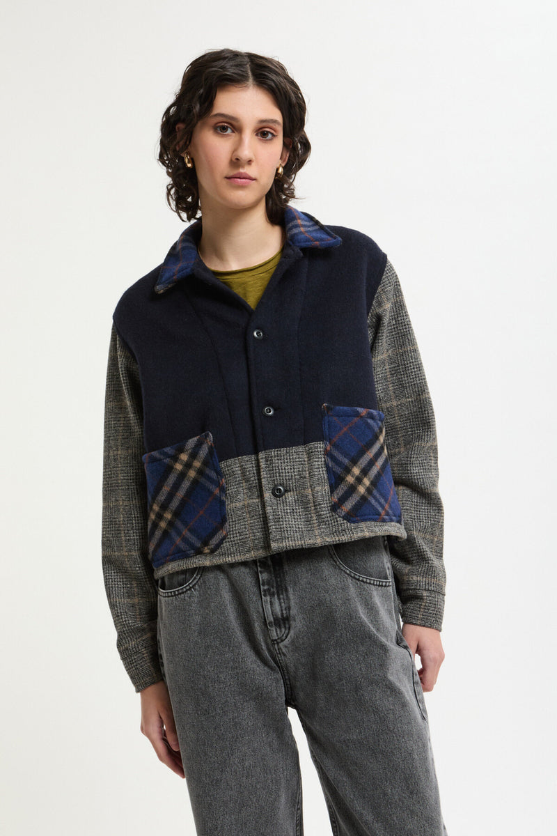 Overshirt Wool Patchwork