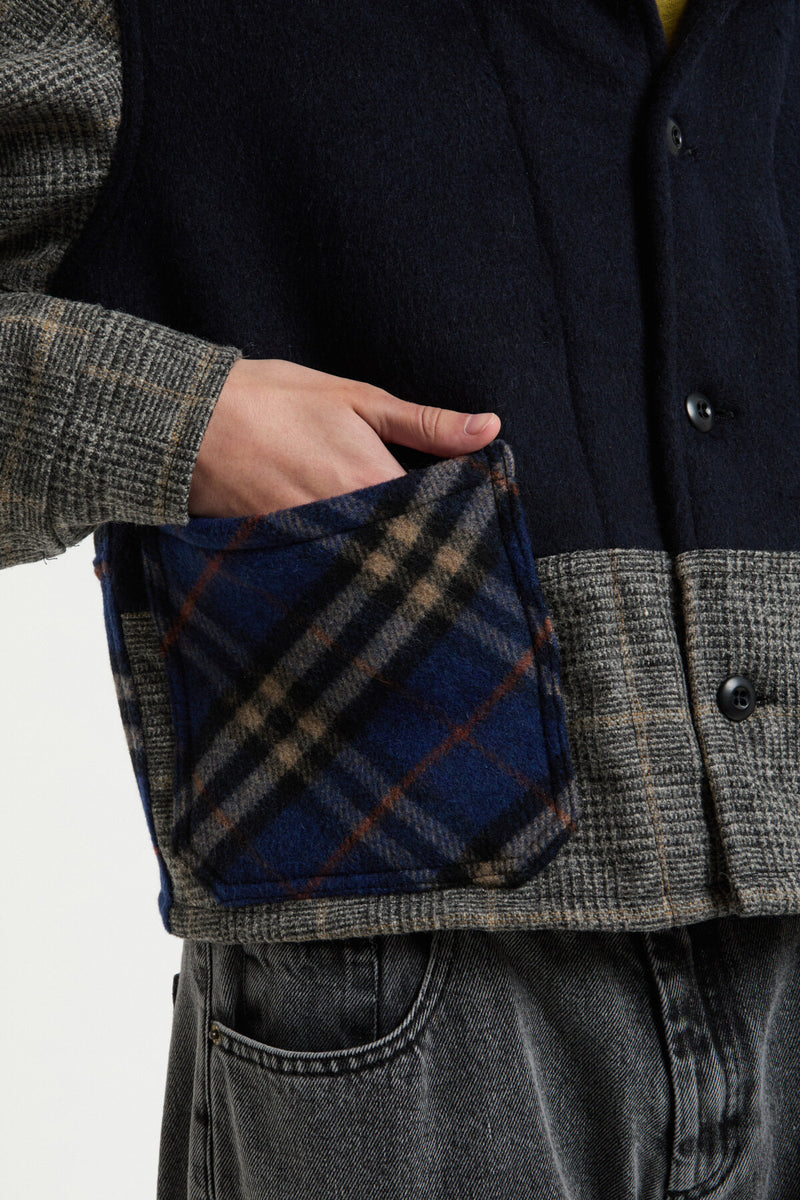 Overshirt Wool Patchwork