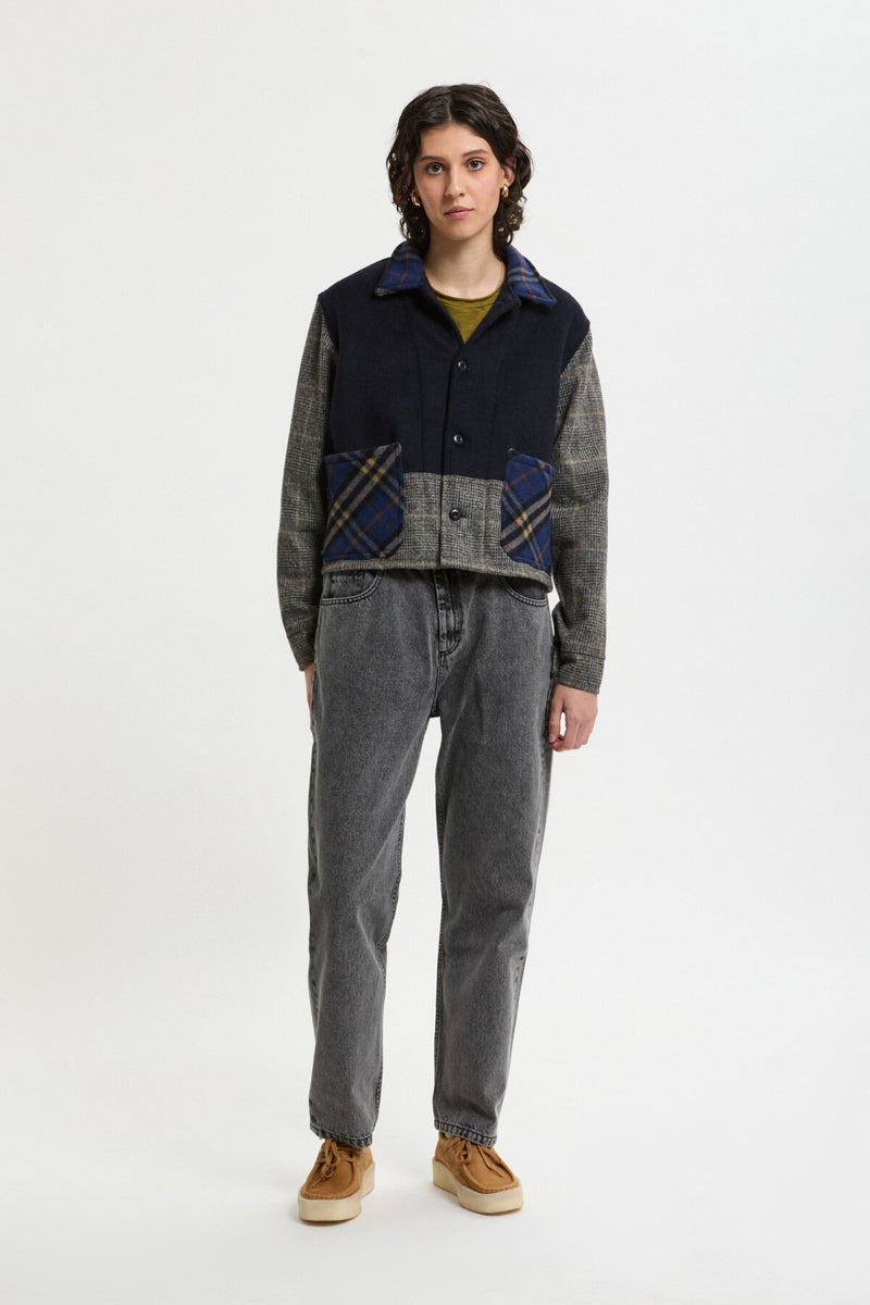 Overshirt Wool Patchwork