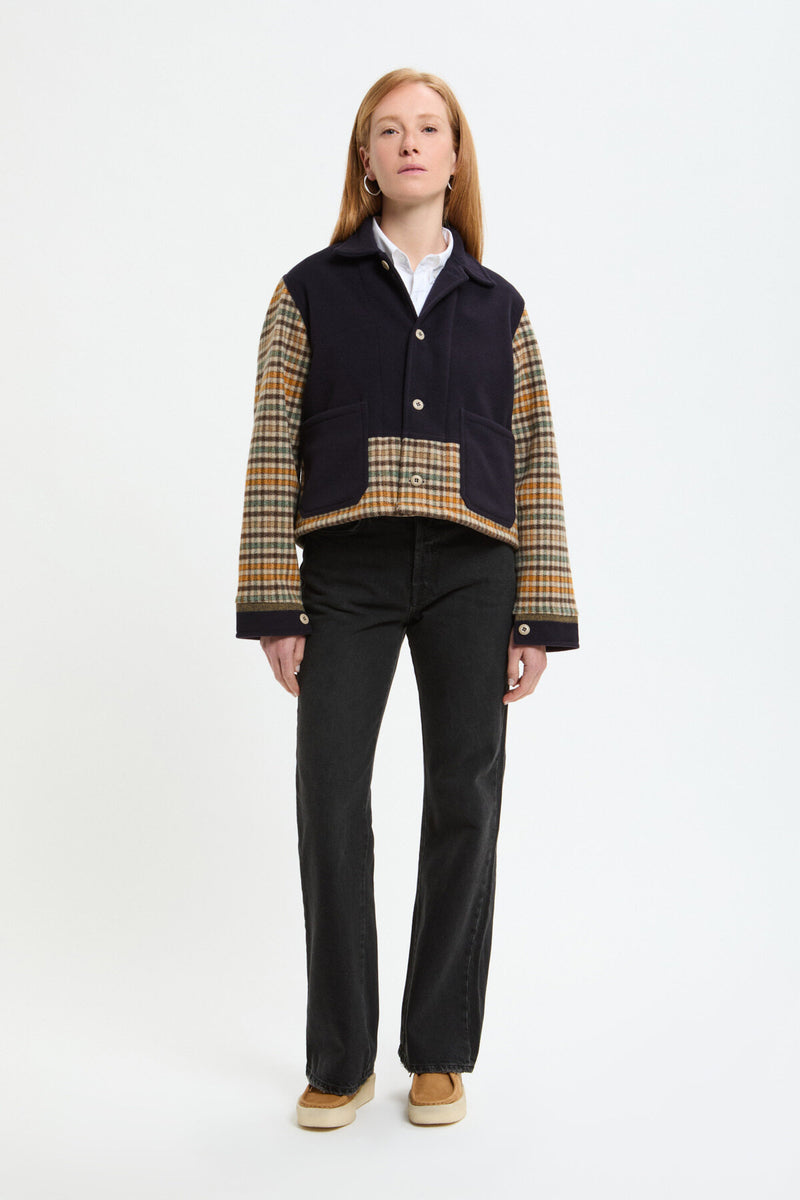 Overshirt Wool Patchwork