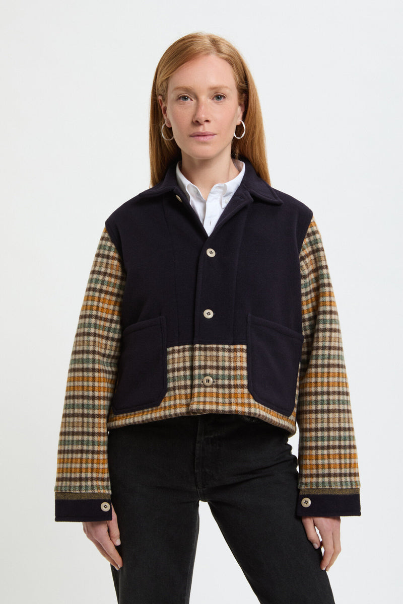 Overshirt Wool Patchwork