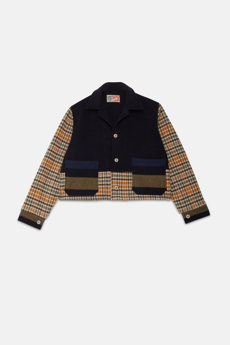 Overshirt Wool Patchwork