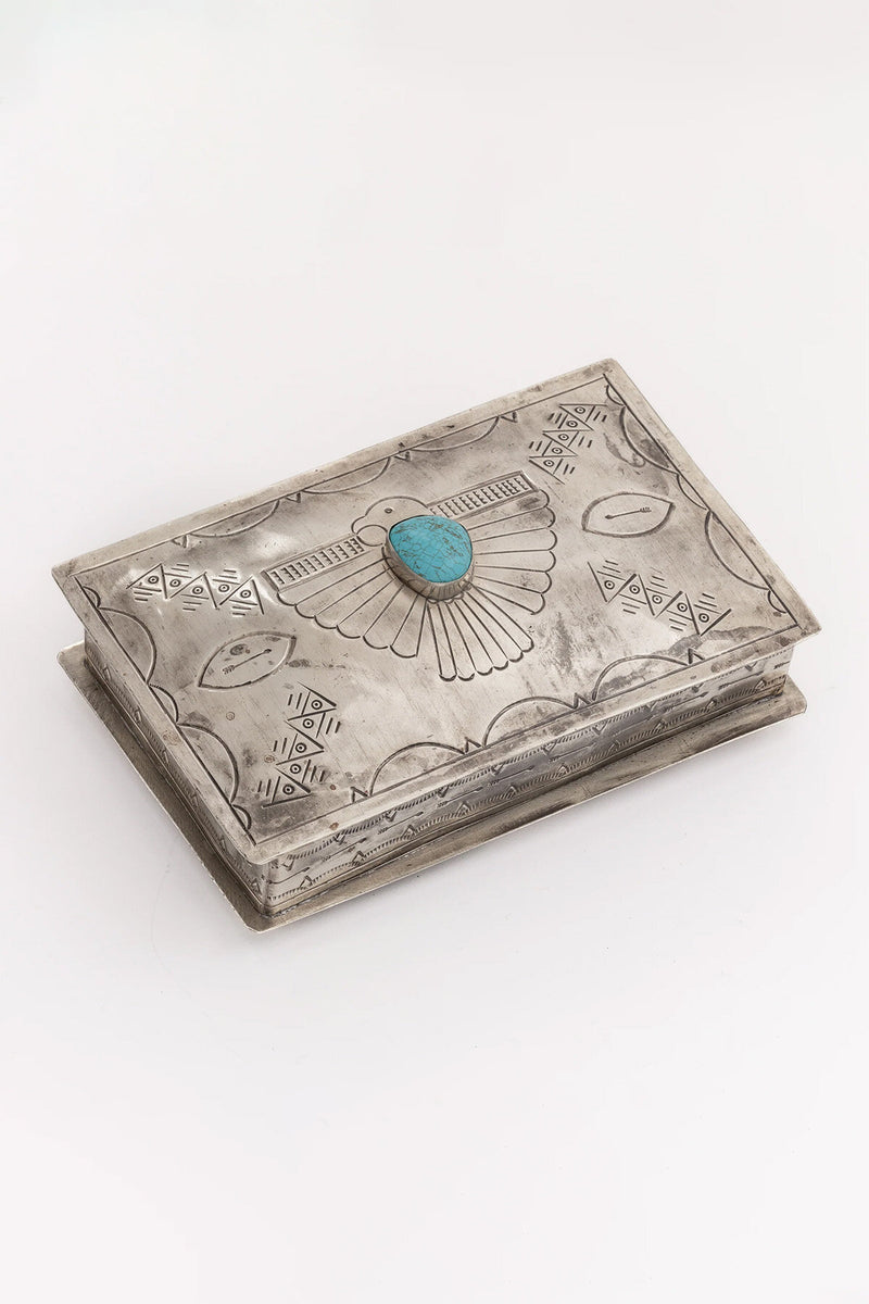 Stamped Thunderbird Box with Turquoise