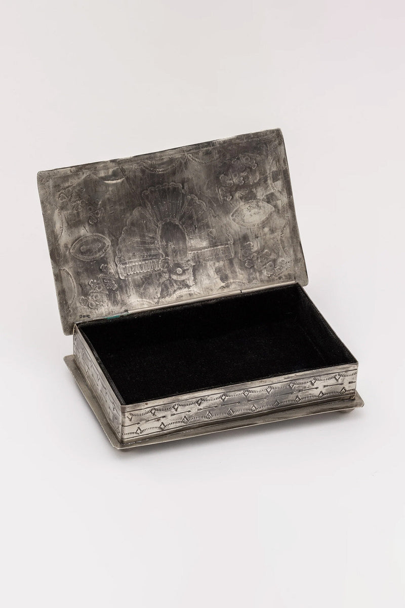 Stamped Thunderbird Box with Turquoise