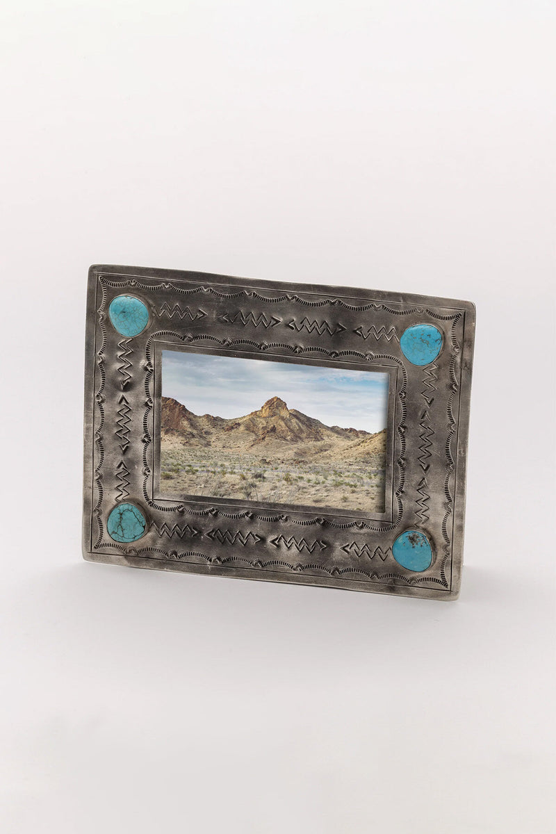 10x15 cm Stamped Frame with Turquoise