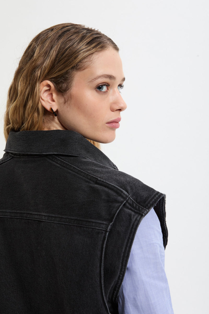 Gilet in denim Bic