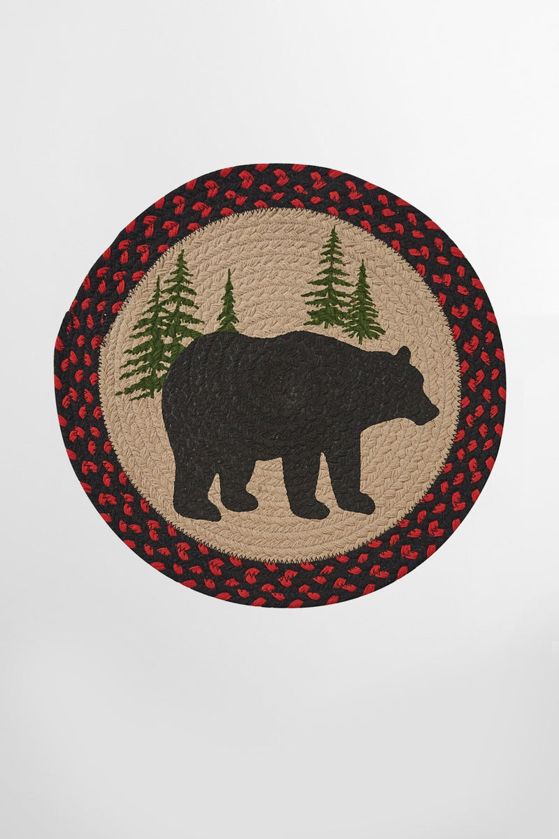 Black Bear Braided Placemat