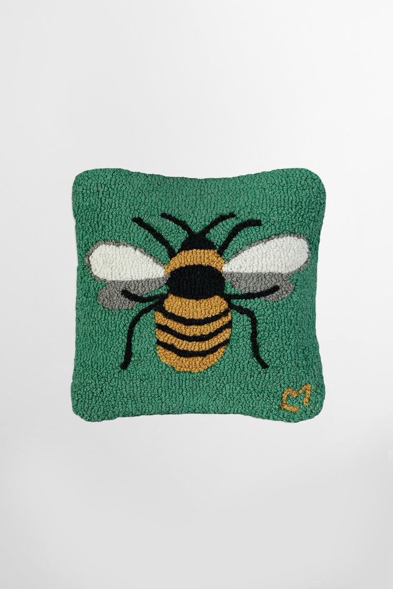 Honey Bee Decorative Wool Pillow