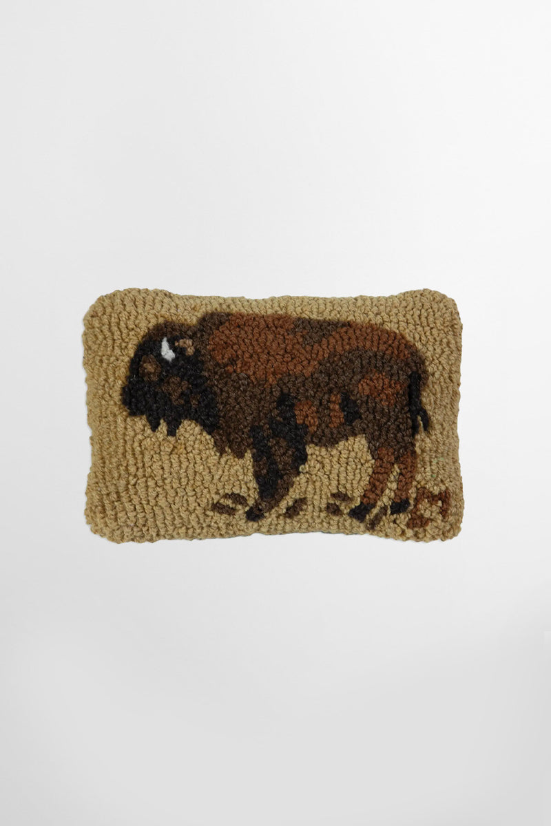 Golden Buffalo Decorative Wool Pillow