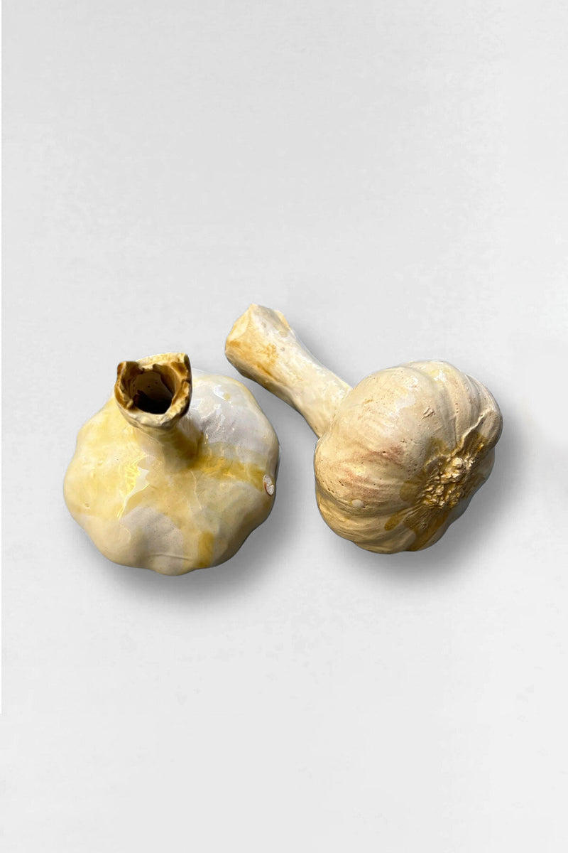 Garlic enameled ceramic replica