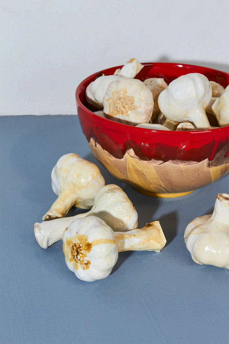 Garlic enameled ceramic replica