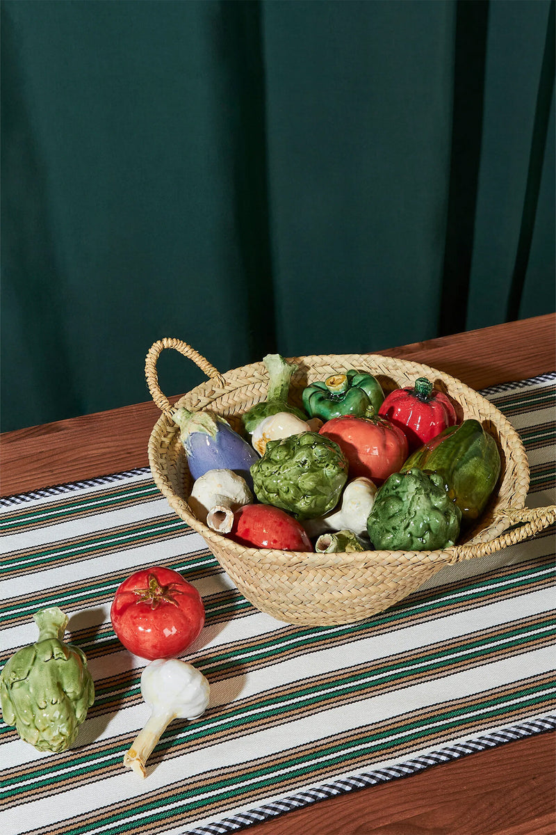 Garlic enameled ceramic replica