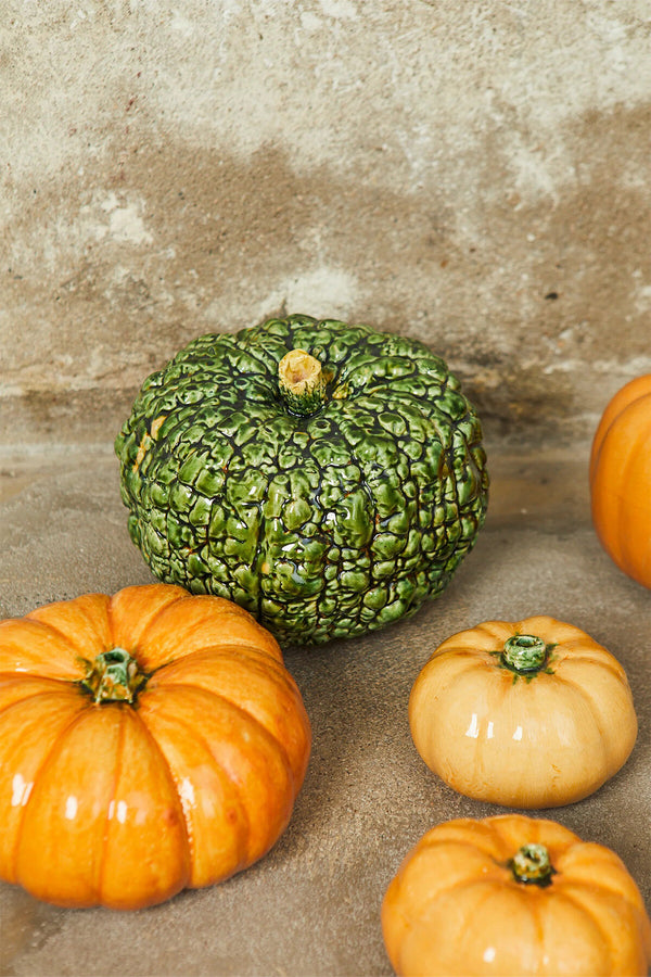 Italian pumpkin ceramic glazed replica