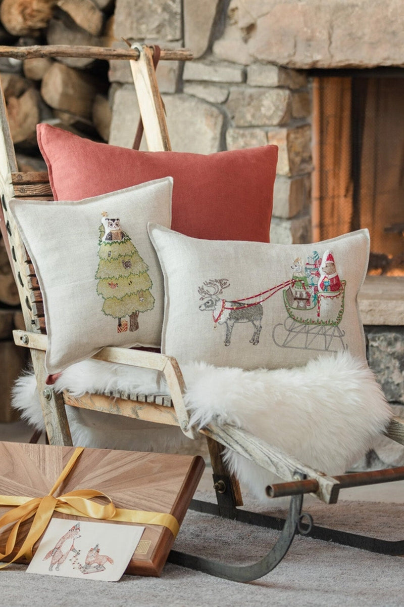 Santa's Sleigh Pocket Pillow