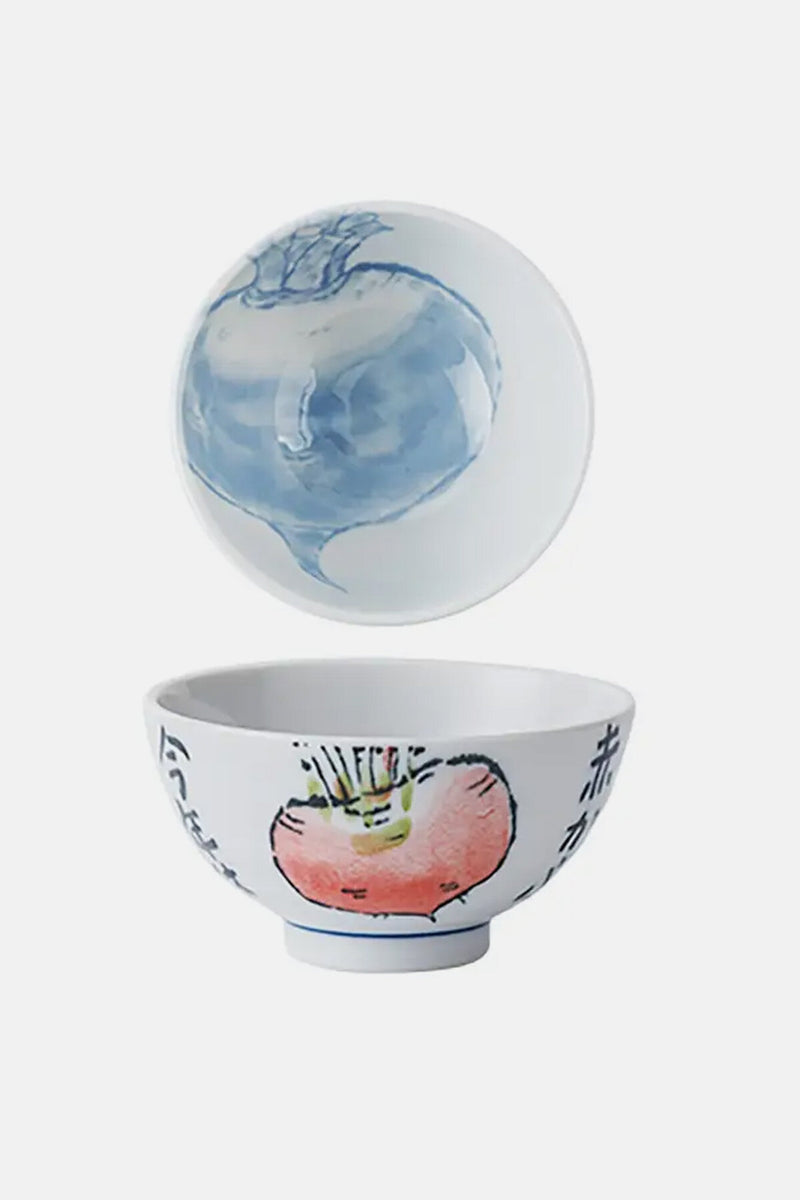 Rice bowl with vegetable design Type B