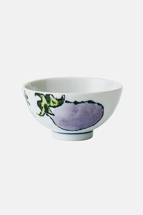 Rice bowl with vegetable design Type D