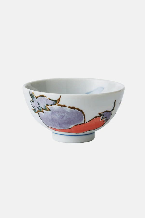 Rice bowl with vegetable design Type E