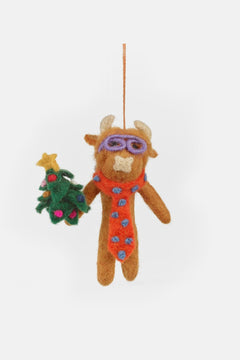 Curtis Christmas Cow Decoration