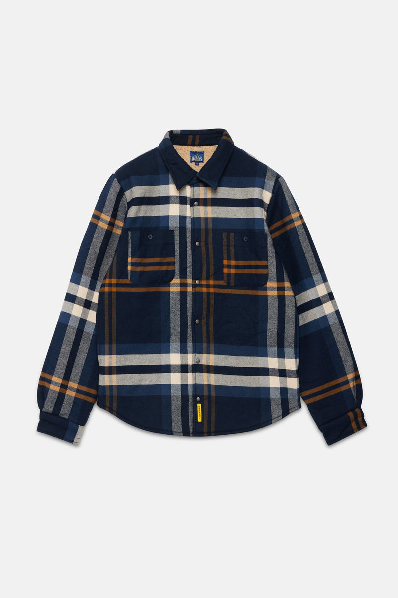 Overshirt Madras in Sherpa