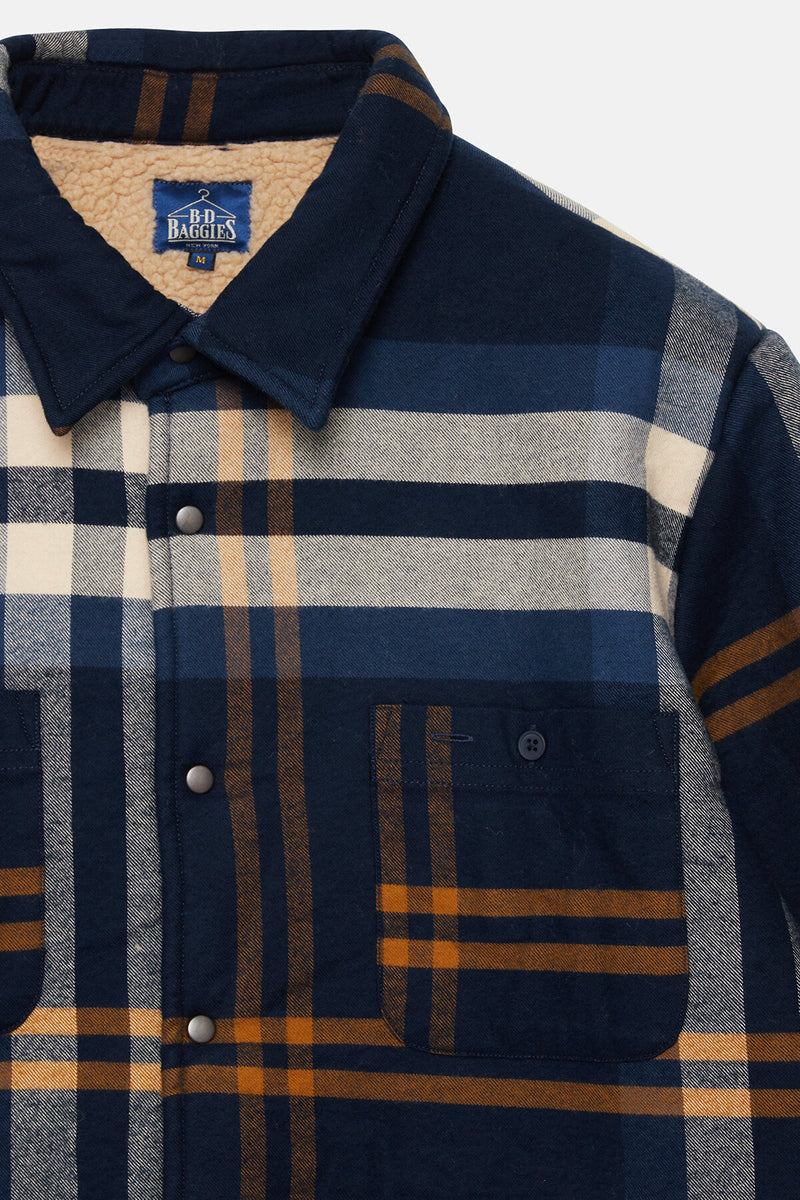 Overshirt Madras in Sherpa