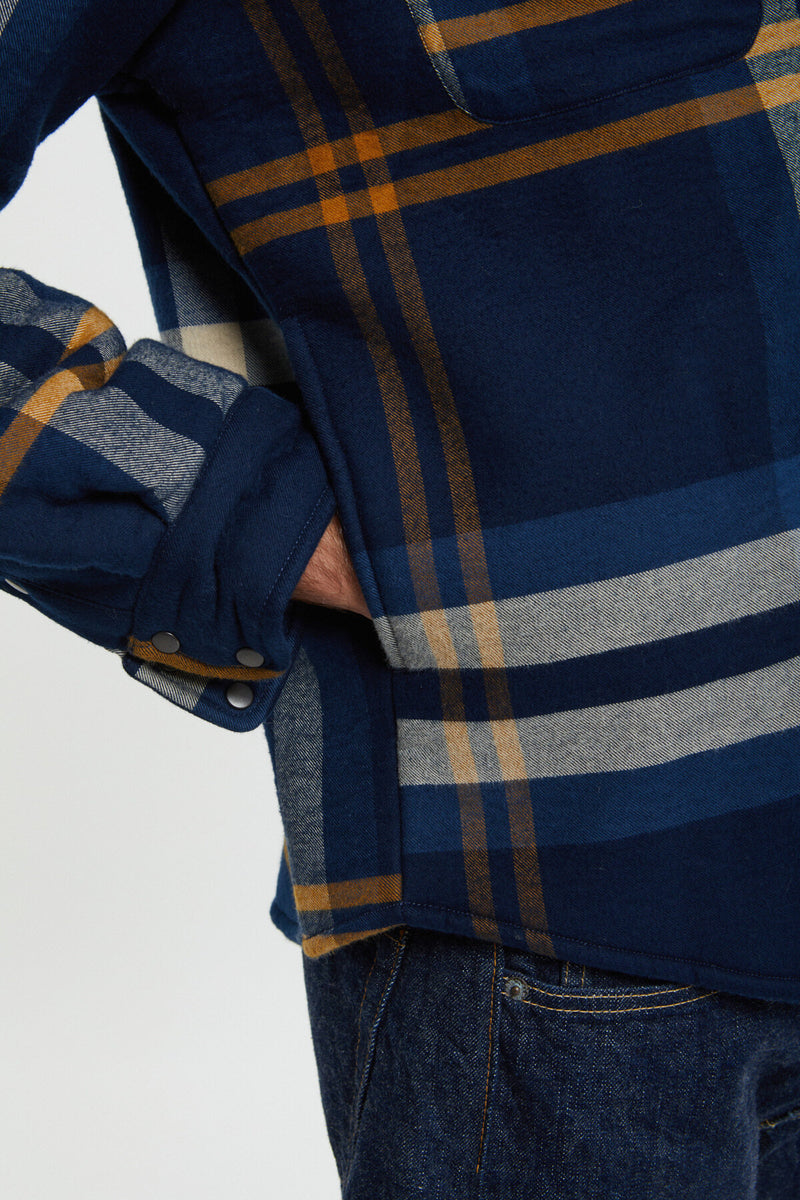 Overshirt Madras in Sherpa