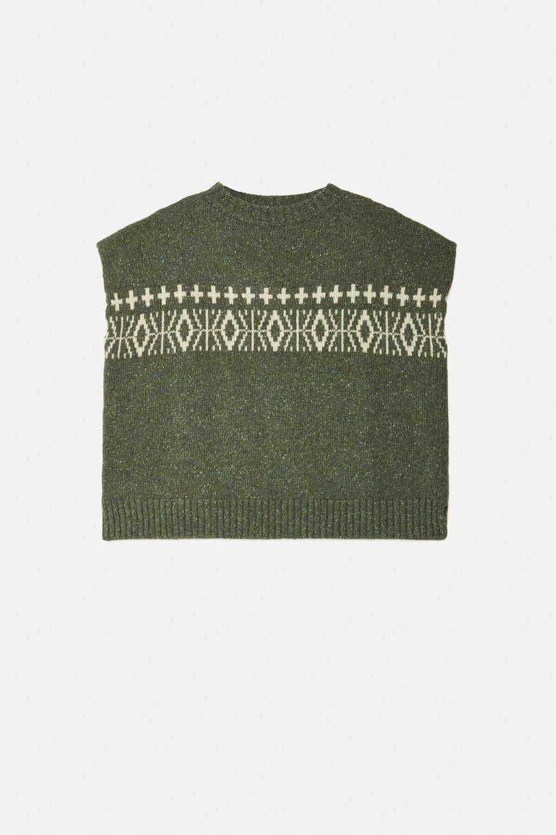 Jacquard pattern vest