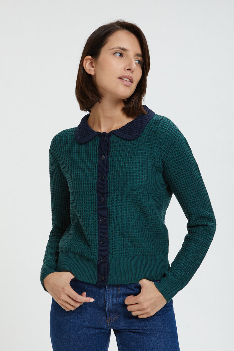 Cardigan Grinia in misto lana