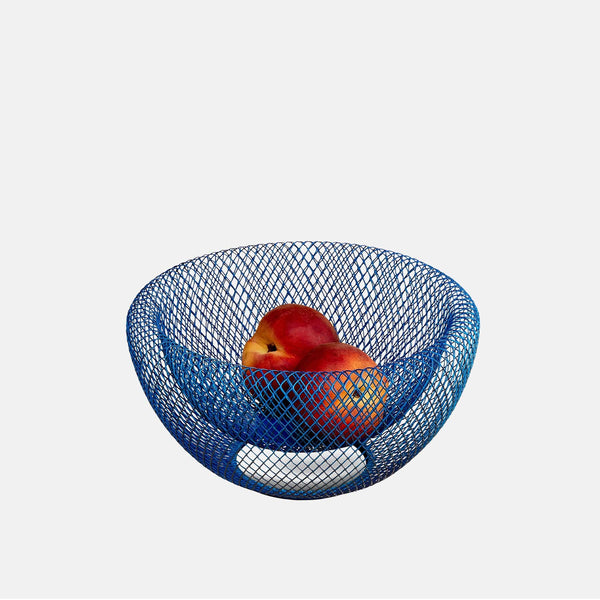 Blue designer fruit bowl