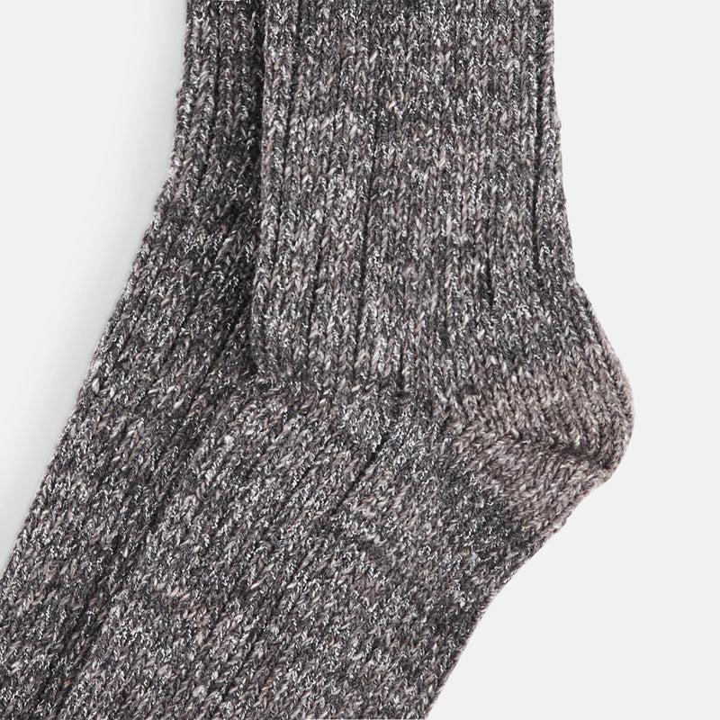 Ribbed Cotton-Blend Socks