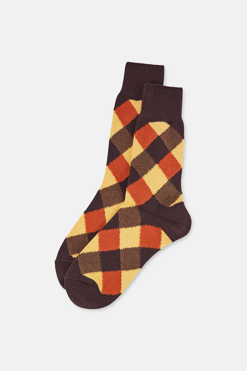 Diamond check socks