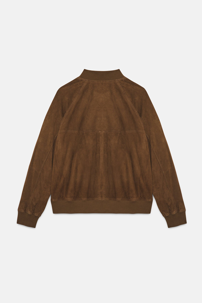 Suede Shawl Bomber