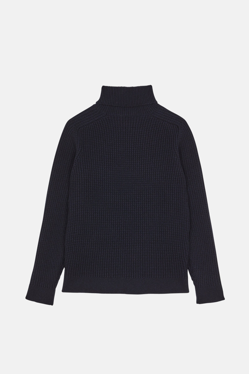 Maglione Collo Alto Waffle