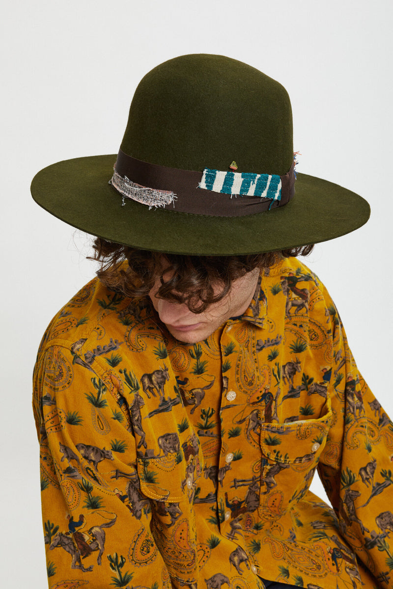 Large Brim Geronimo Loden Hat