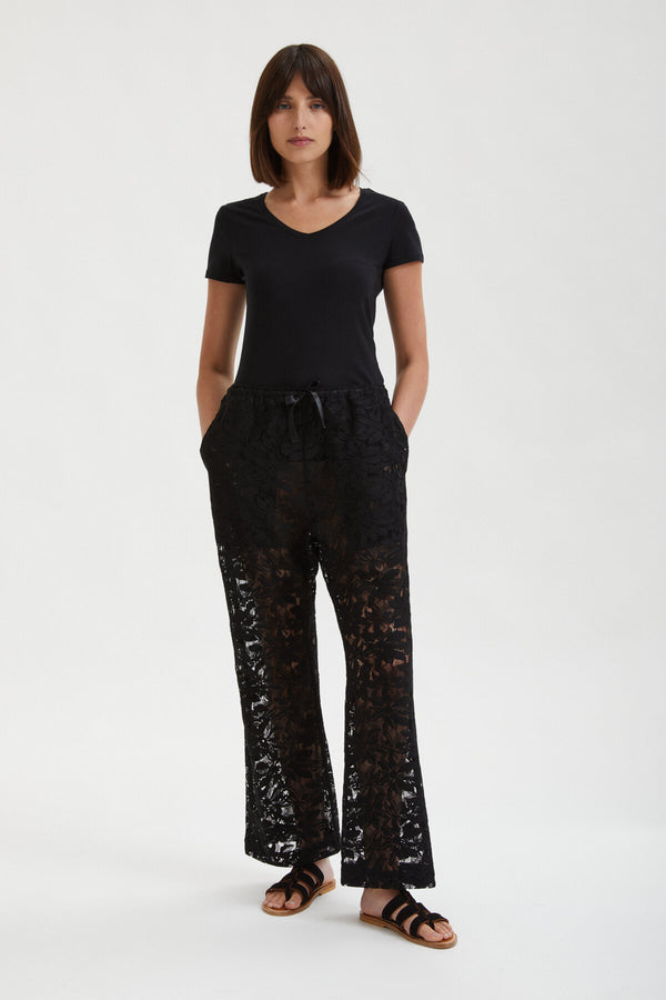 Pantaloni in pizzo Boot-Cut